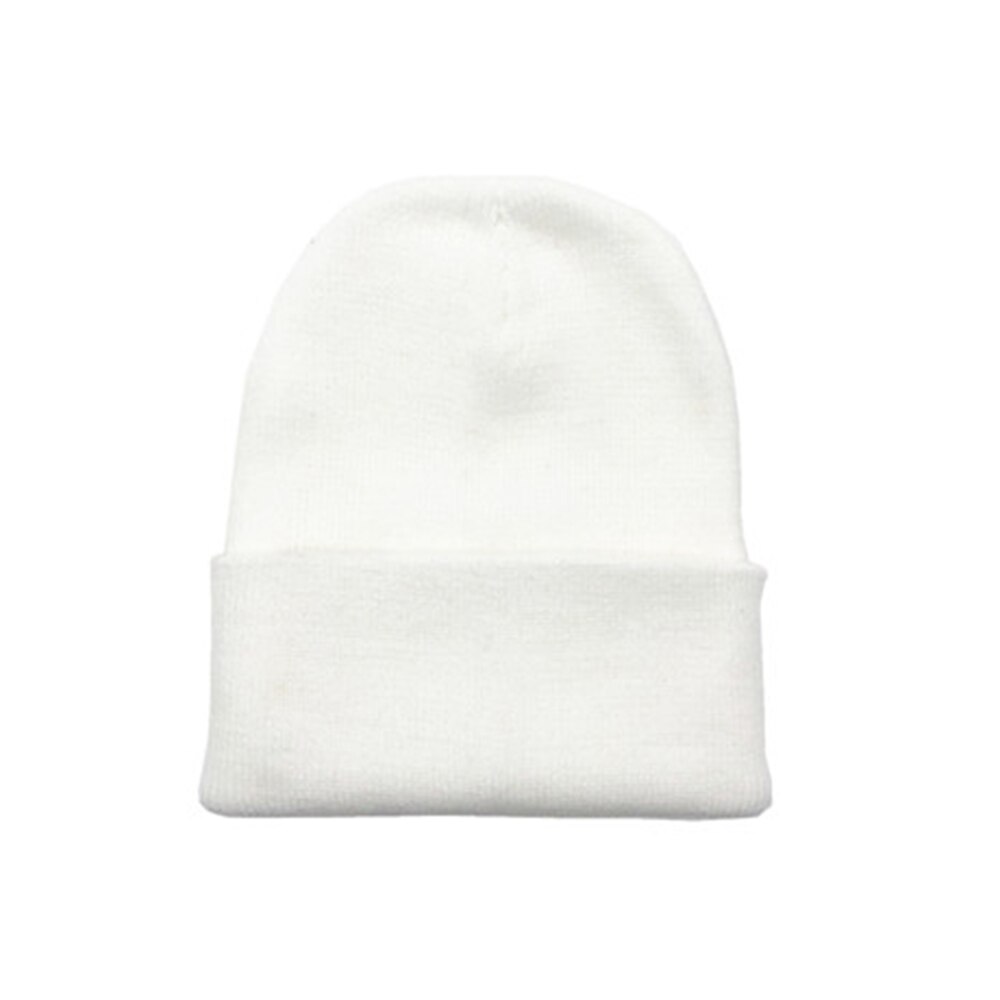 Winter Hats for Woman Beanies Knitted Solid Cute Hat Girl Autumn Beanie Caps Warmer Bonnet Ladies Casual Cap Outdoor Running: white