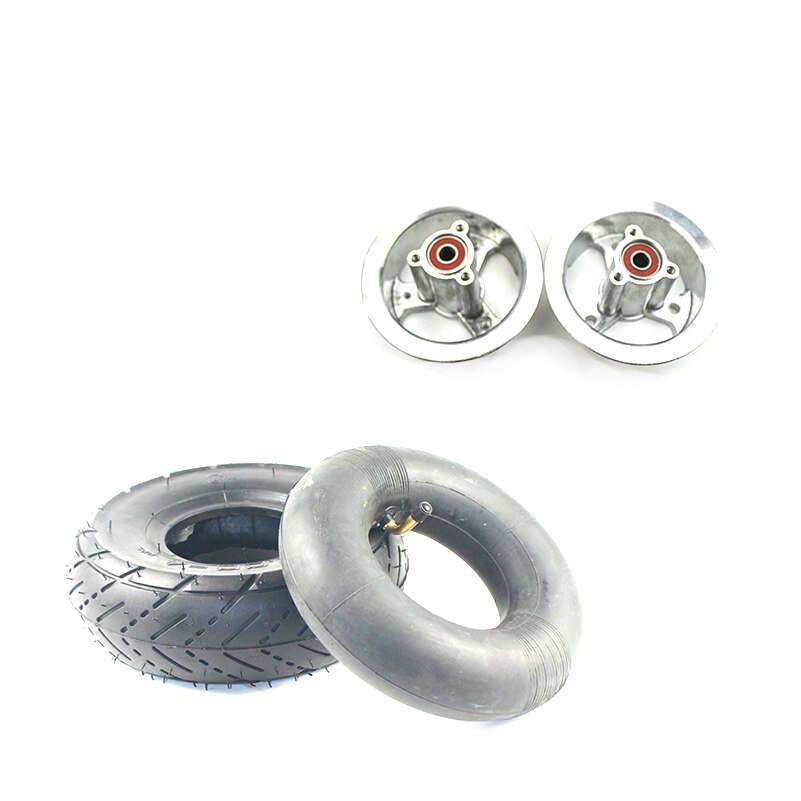 Neumático 3,00-4, neumático de 10 pulgadas y tubo interior + llantas de aleación de 4 pulgadas para Scooter Eléctrico, Scooter de Gas, motocicleta: 3.00-4 wheel
