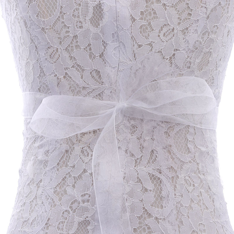 Missrdress crystal pearls bryllup bælte diamant brude bælte sølv rhinestones bælte sash til brude brudepige kjoler  jk847: Hvid organza
