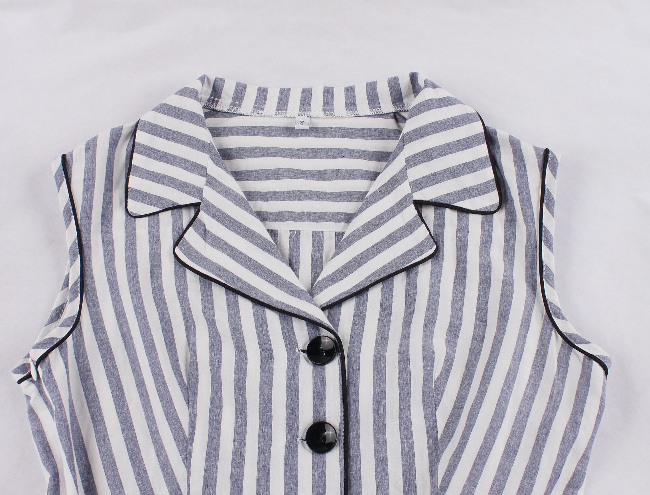 Audrey Hepburn – robe de soirée rétro à rayures pour femmes, ceinture, ligne a, sans manches, Vintage, Rockabilly, été