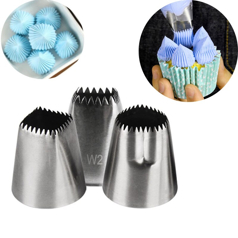 3Pc/1Pc Vierkante Hart Cake Tips Gebak Nozzle Icing Piping Nozzles Bico De Confeitar Fondant Cake decoreren Gereedschappen Bakvormen