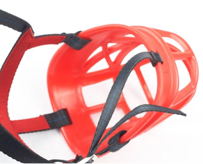 Medium Big Dog Muzzle Pet Dogs Mouth Muzzles Anti Bark Bite Training Muzzle for Husky Golden Retriever Shepherd Dog: Red Dog Muzzle / L