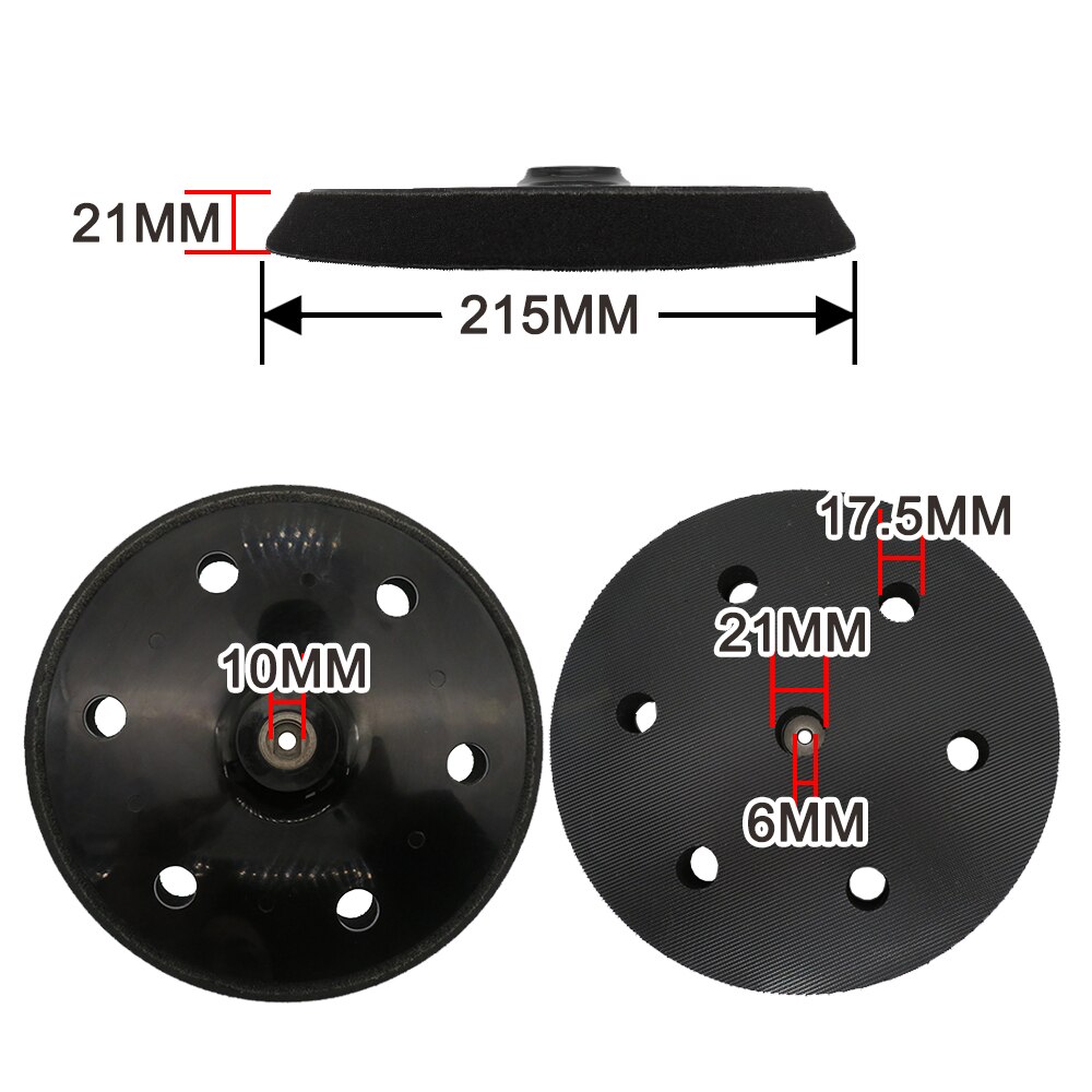9inch 215mm Wall Polishing Backing Plate Hook&amp;loop Replacement Sanding Pad for Drywall Sander