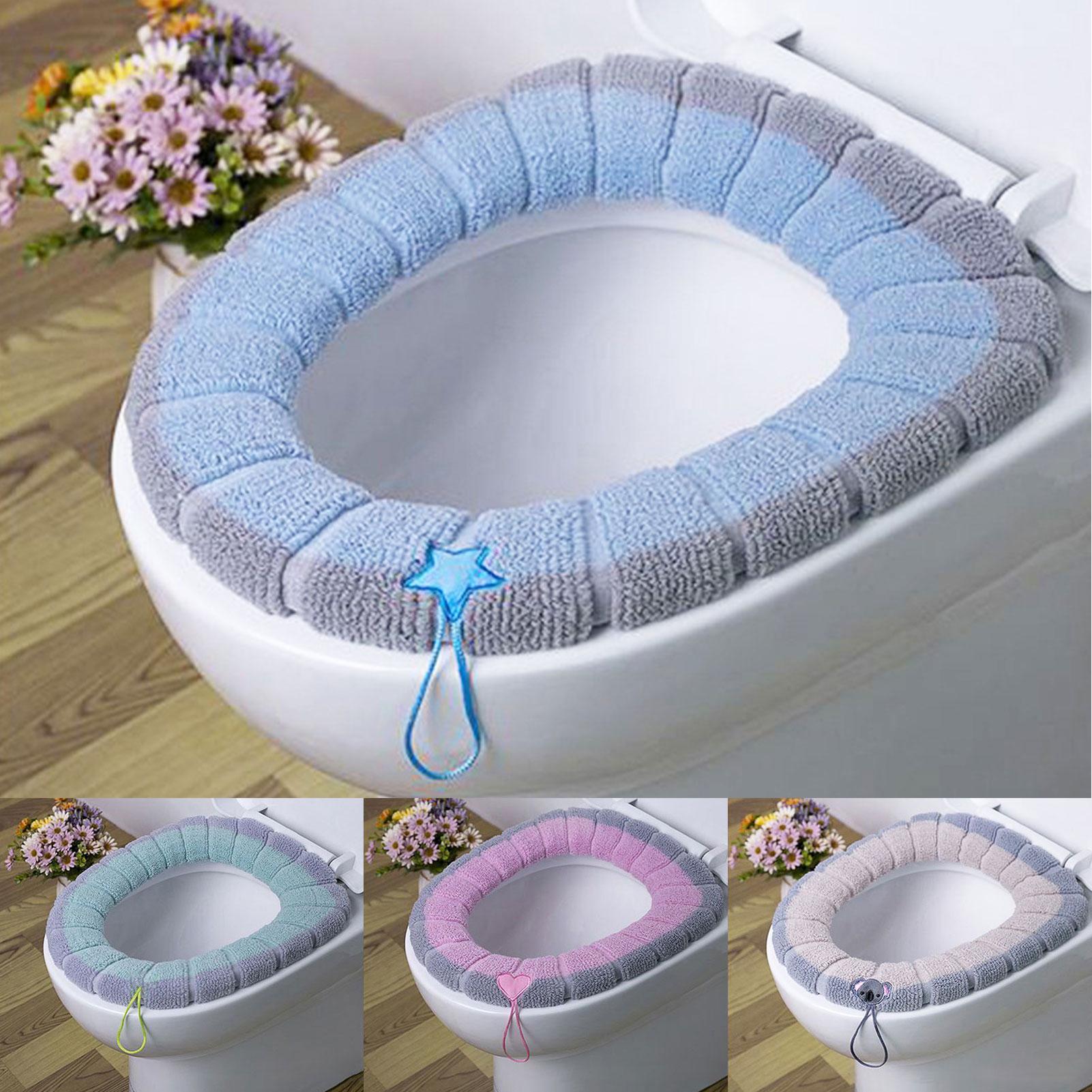 Warme Zachte Verdikte O Shape Wasbare Thuis Toilet Seat Cover Kussen Met Handvat Toilet Seat Cover