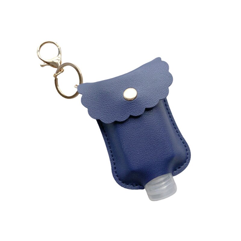 Handdesinfecterend Houder Tas Hervulbare Lege Plastic Fles Met Sleutelhanger Voor Shampoo Lotion En Vloeistoffen Dispenser Drukken Tassen: Blauw