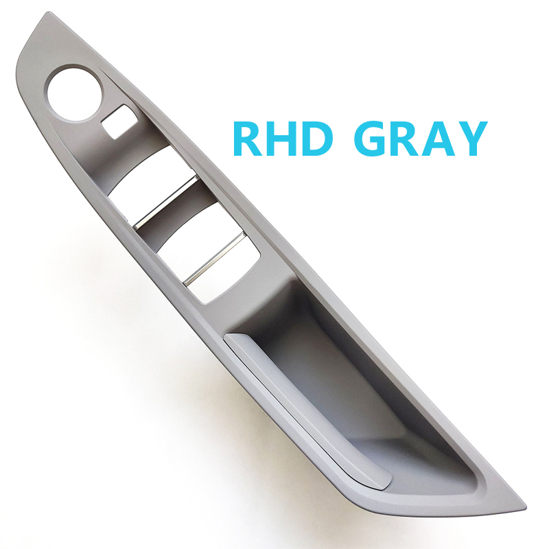 LHD RHD Interior Door Pull Handle Armrest Panel Trim No Mirror Folding Button for BMW 5 Series F10 F11 F18 520 523 525 528 530: RHD Gray