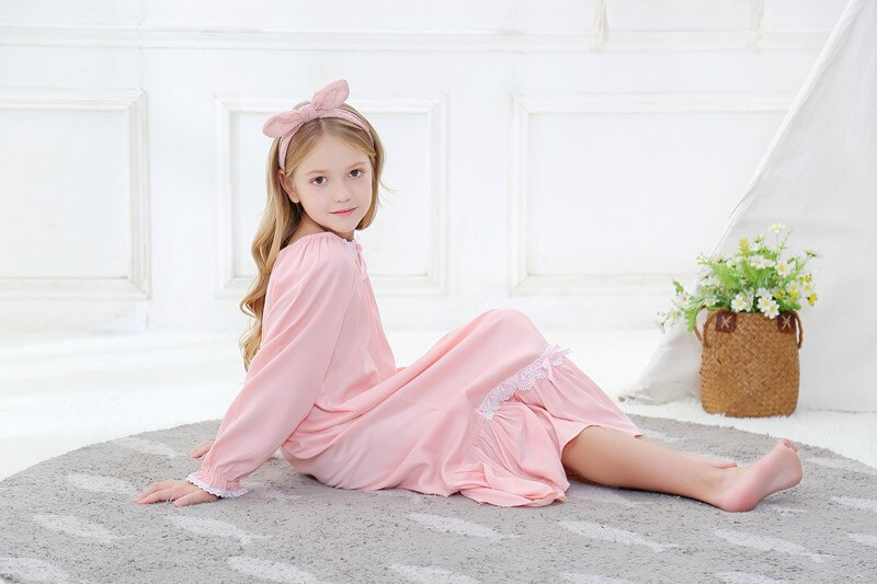 100% Zacht Katoen Borduren Pyjama Voor Meisjes Korte Mouw Night Jurk Paleis Prinses Nachtjapon Kinderen Zomer Nachtkleding