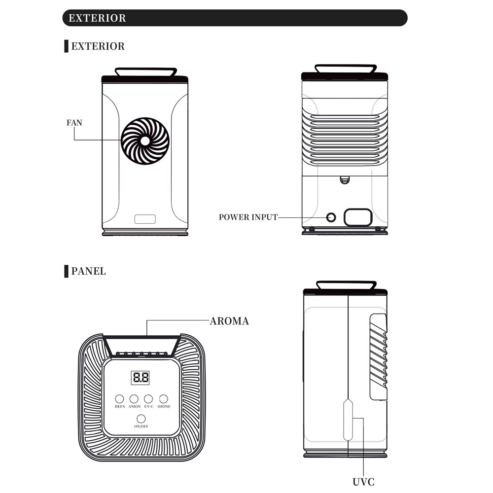 Uv sterilisator intelligent luftsterilisator renser ozon negative ion generator esterilisator ultraviolet sterilisering
