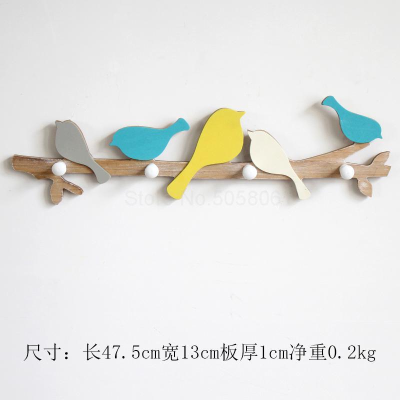American country birdie hook door entrance porch fitting room hook wall hanging key frame decorative coat hook