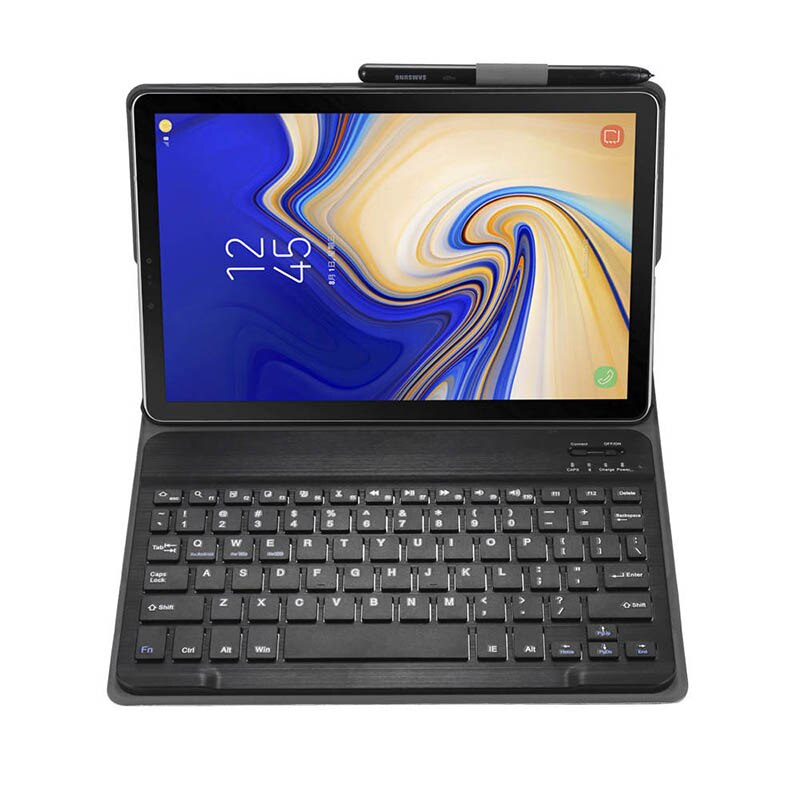 Bluetooth Wireless Keyboard Case Voor Samsung Galaxy Tab S4 10.5 Inch T830 T835 SM-T830 SM-T835 Leather Stand Cover Met Toetsenbord
