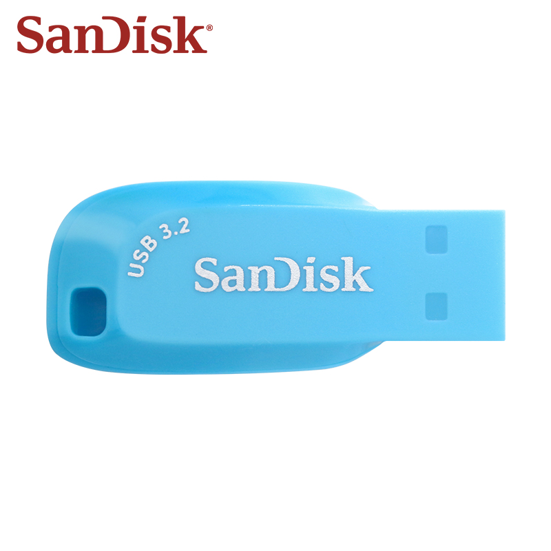 SanDisk USB 3.2 clé USB CZ410 clé USB originale 32GB 64GB 128GB jusqu'à 100 Mb/s mémoire U disque clé USB pour ordinateur bleu
