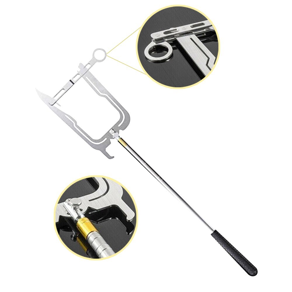 Telescopic Boat Hook and Rope for Boat Easy Long-Distance Threader Boat Accessories