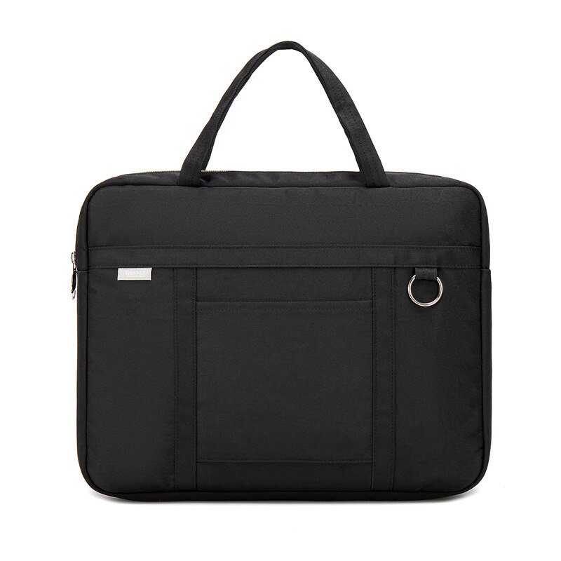 High Capacity Business Briefcase Simple Document Organize Storage Bag Water Proof A4 File Handbag Accessories Supplies: Black