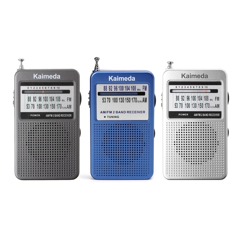 Nueva banda AM/FM 2 portátil, receptor de Radio de bolsillo con pantalla Digital, compatible con modo estéreo