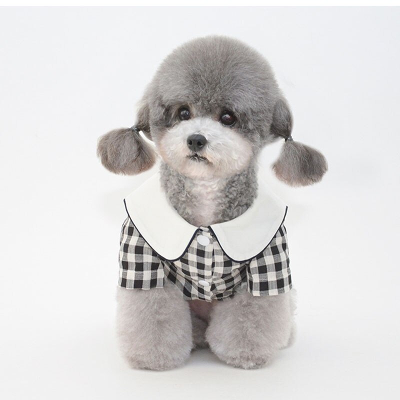 Lente Dunne Hond Kleding Plaid Katoen Comfortabele Hond Vest Zomer Huisdier Een Stuk Thuis Kleding Puppy Kleding Chihuahua Yorkshire