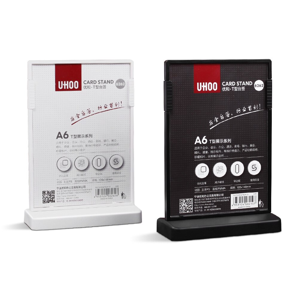 A6 Plastic Sign Holder for Restaurant Table Menu Acrylic Display Stand Picture Frame