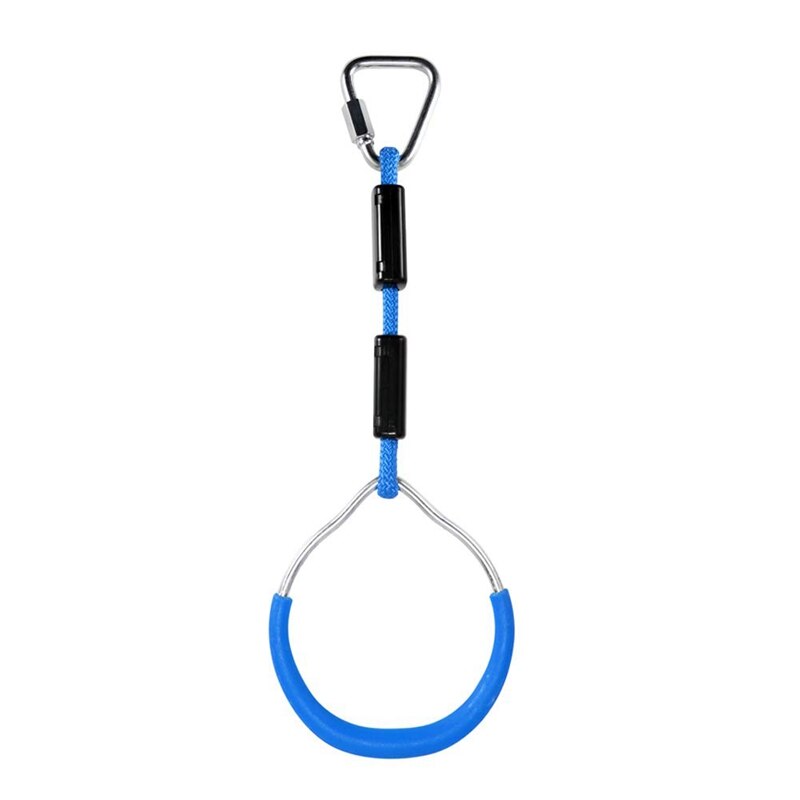 2 stk heavy duty swing gymnastik ringe børn trapez bar pull up gym ringe ring til børn drenge piger gul & blå