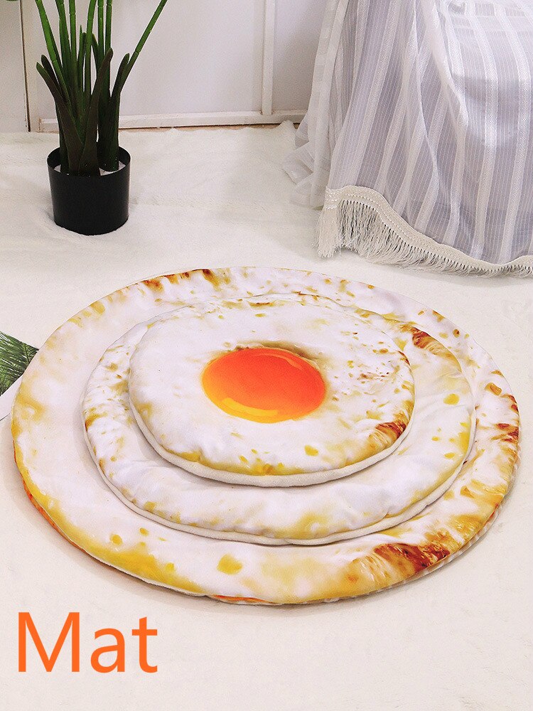 Kreative Pet Kissen Decke Weichen Samt Pizza Ei Lebensmittel Obst Gedruckt Hund Katzen Schlaf Matte Winter Warme Decken Haustiere Produkte: Egg Mat / S