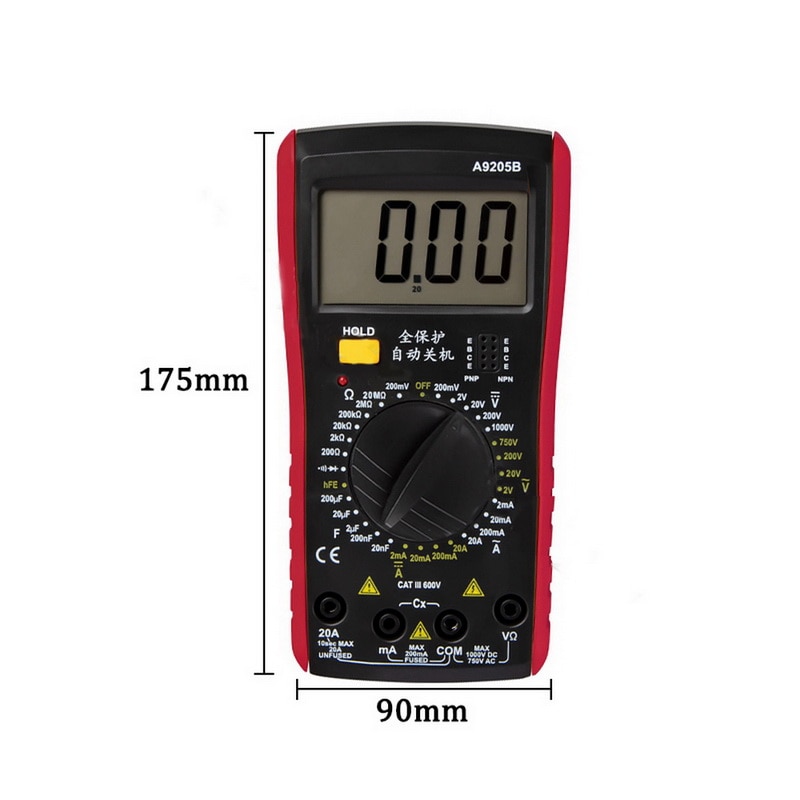 1 sztuk uniwersalny cyfrowy multimetr ręczny test miernik testujący z ołowiu kabel z drutu woltomierz amperomierz omomierz