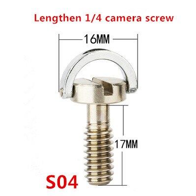 3 uds SLR, tornillo de placa rápida de 1/4 pulgadas con extensión de cabezal, 3/8 trípode, tornillo de cámara corta, conjunto para 1/4 y 3/8 tornillos de cámara: S04