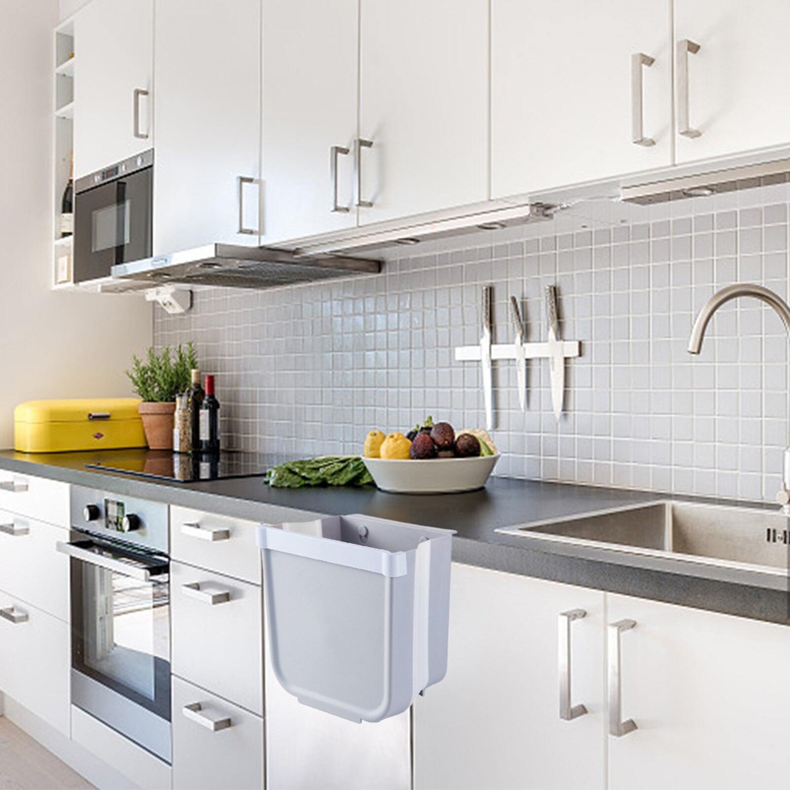 Kitchen Folding Trash Can Car Recycle Bin Trash Bin Kitchen Dustbin Garbage Rubbish Bin Garbage Can Waste Bin For Kitchen