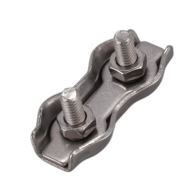 Detal 20 szt. 3Mm dwustronne klipsy stal nierdzewna lina stalowa uchwyty zaciski zacisk