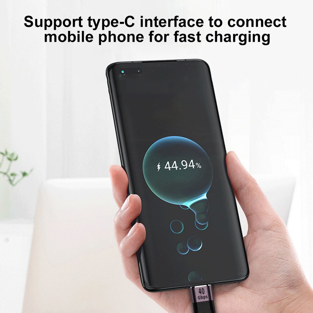 EGpu – câble USB 4 et C 100W, charge rapide, 40Gbps, transfert de données, synchronisation, court, avec puce Emark, pour HUB SSD externe