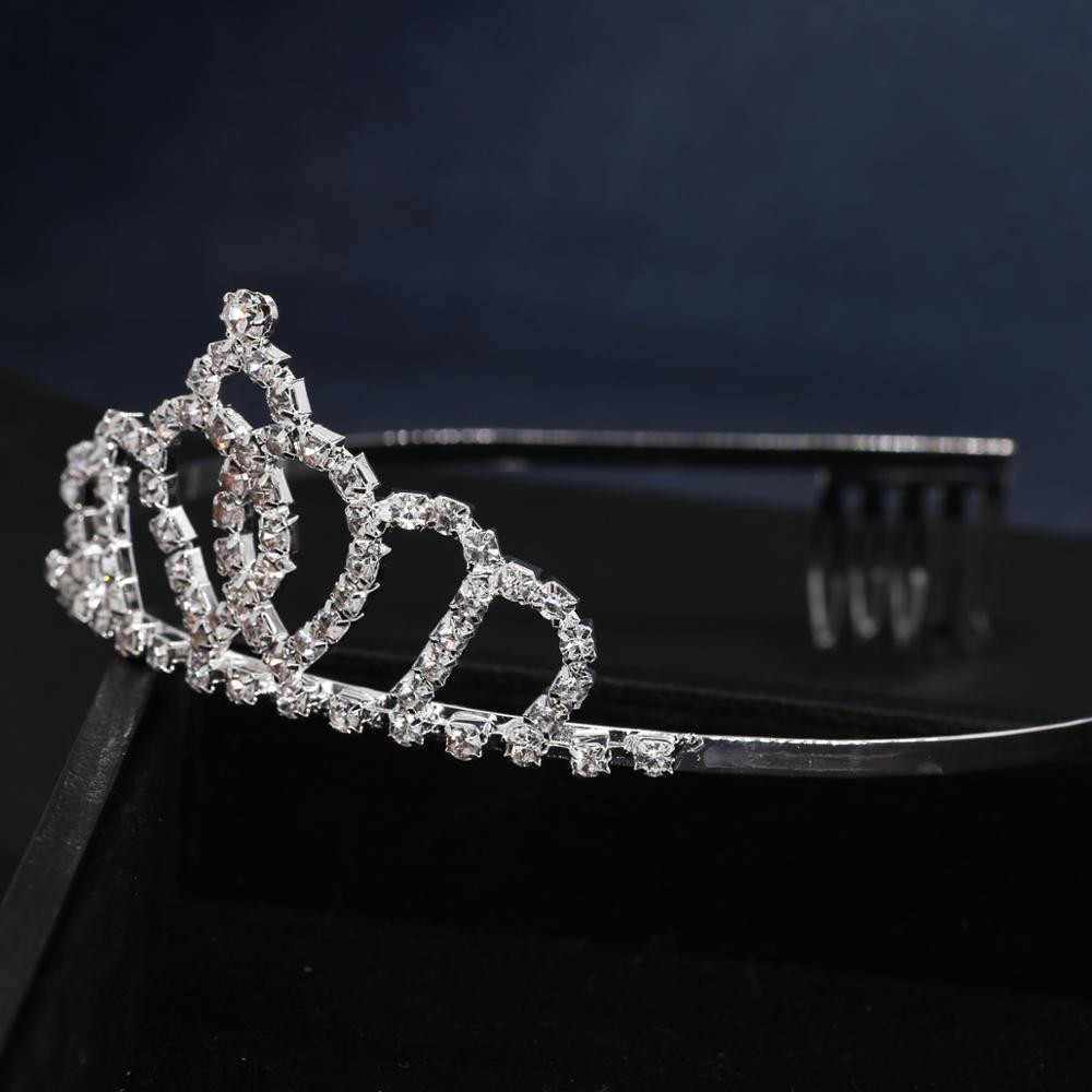 Charmante mariée couronne bandeau diadèmes de mariée argent cristal coiffure fête cérémonie broche couronne cheveux accessoires avec peigne HG05
