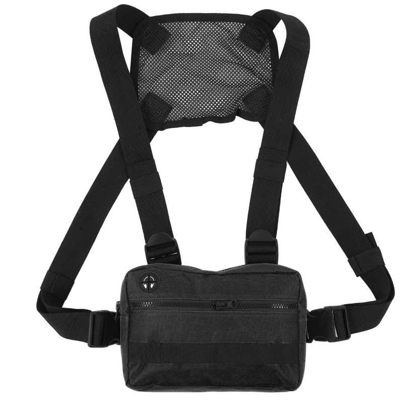 Chest Pack Chest Bag Tear Resistance for Outdoor Activities: black