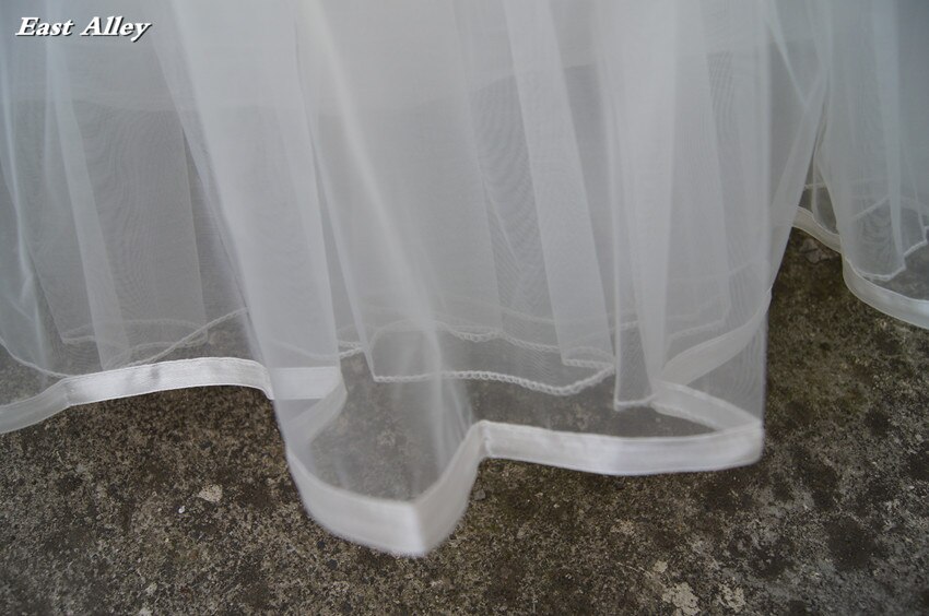 Plus size zeemeermin trompet trouwjurk petticoat crinoline onderrok volledige slip ivoor / wit / zwart