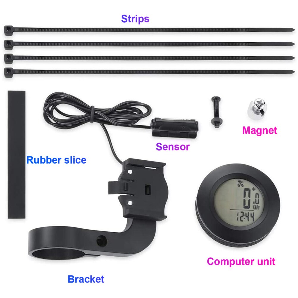 Draadloze Motorfiets Fietscomputer Fiets Snelheidsmeter Kilometerteller Waterdichte Fietsen Computer Met Led Display 3 Kleuren Backlight