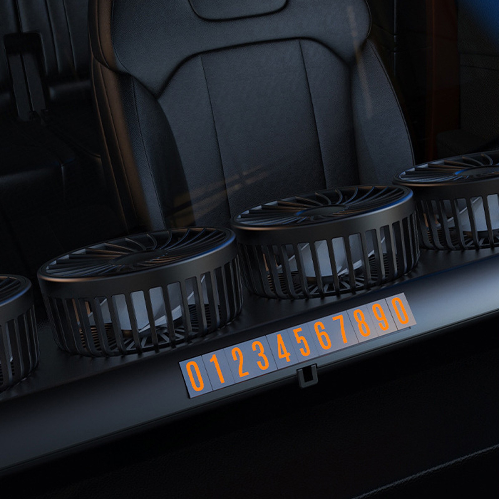 Bilvifte 360 ° justerbar 4- hodet luftvifte bil elektrisk vifte usb /12v/24v vifte 3 hastigheter stillegående bilvifte for hjemmekontor kontor og bil