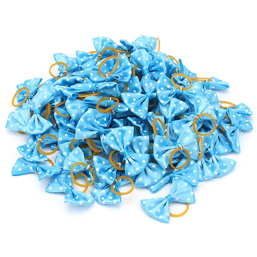 Nœuds de cheveux pour petits chiens, accessoires pour animaux de compagnie, fournitures de toilettage, nœuds de cheveux avec bande de caoutchouc élastique, 10 pièces