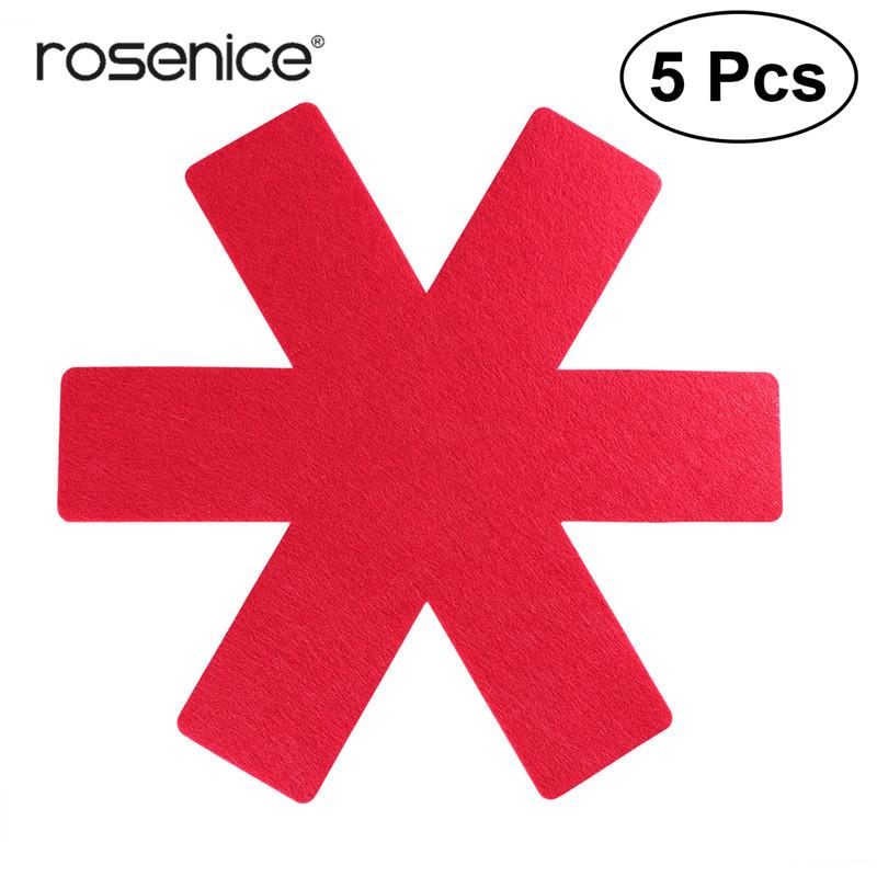 5pcs Pot & Pan Protectors Gray Print Premium Divider Pads to Prevent Scratching Separate and Protect Surfaces for Cookware