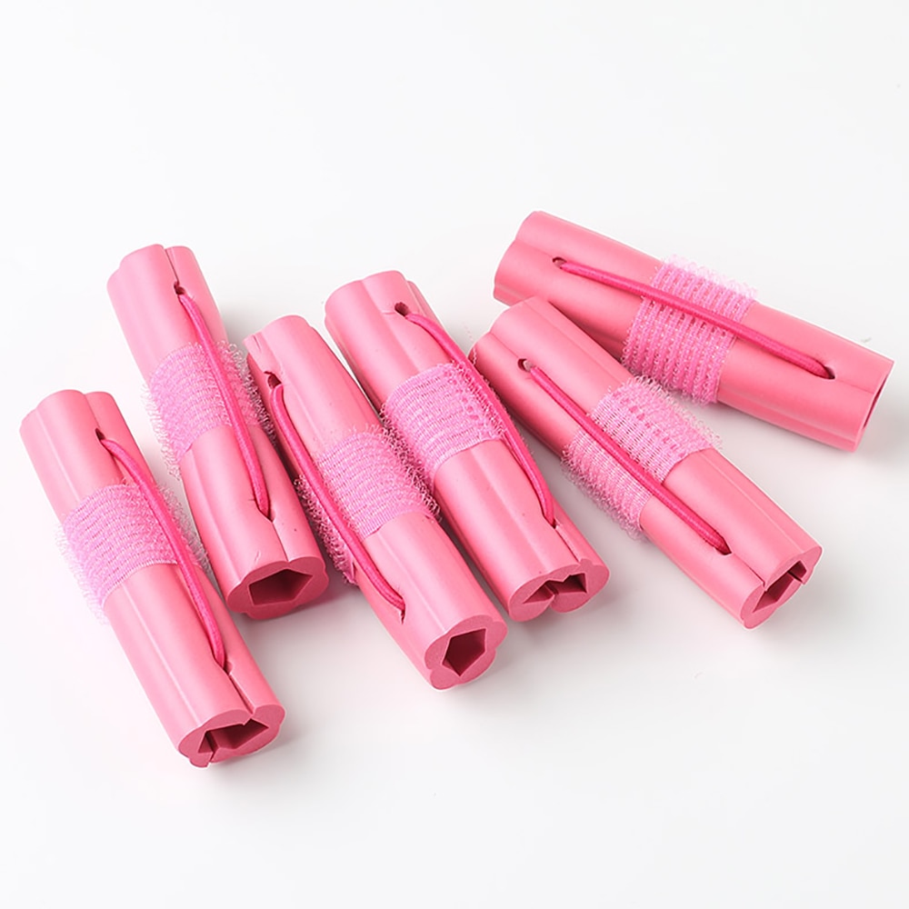6 Stuks Diy Bloemen Maken Curlers Zelfklevende Krullend Haar Artefact Spons Curler Lui Krullend Haar Niet Kwetsen haar Krulspelden