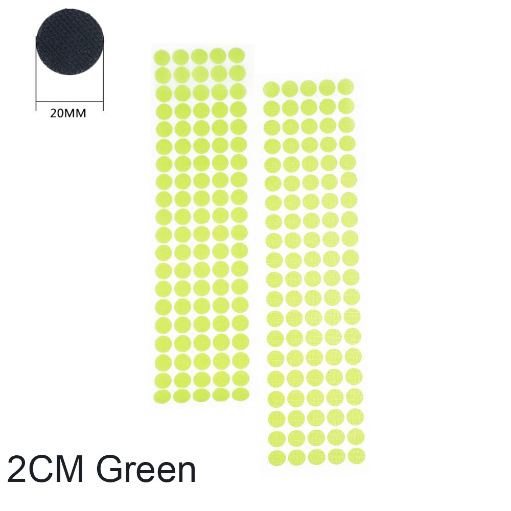 100Pair 20-30MM Velcros Adhesive Self Adhesive Fastener Tape Hooks and Loops Magic Tape Dots Sticker Nylon Home Klitterband Glue: 2CM Green
