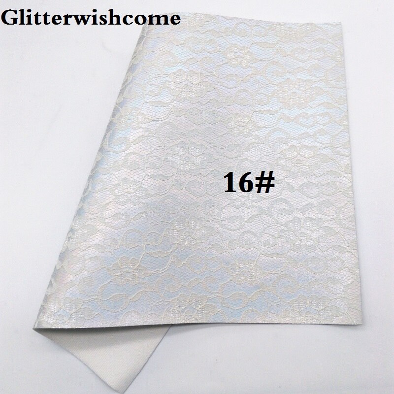 Glitterwishcome 21X29CM A4 Size Vinyl Voor Bows Metallic Synthetisch Leer Met Gewatteerde Kant Faux Lederen Lakens Voor Bows, GM093A: 16