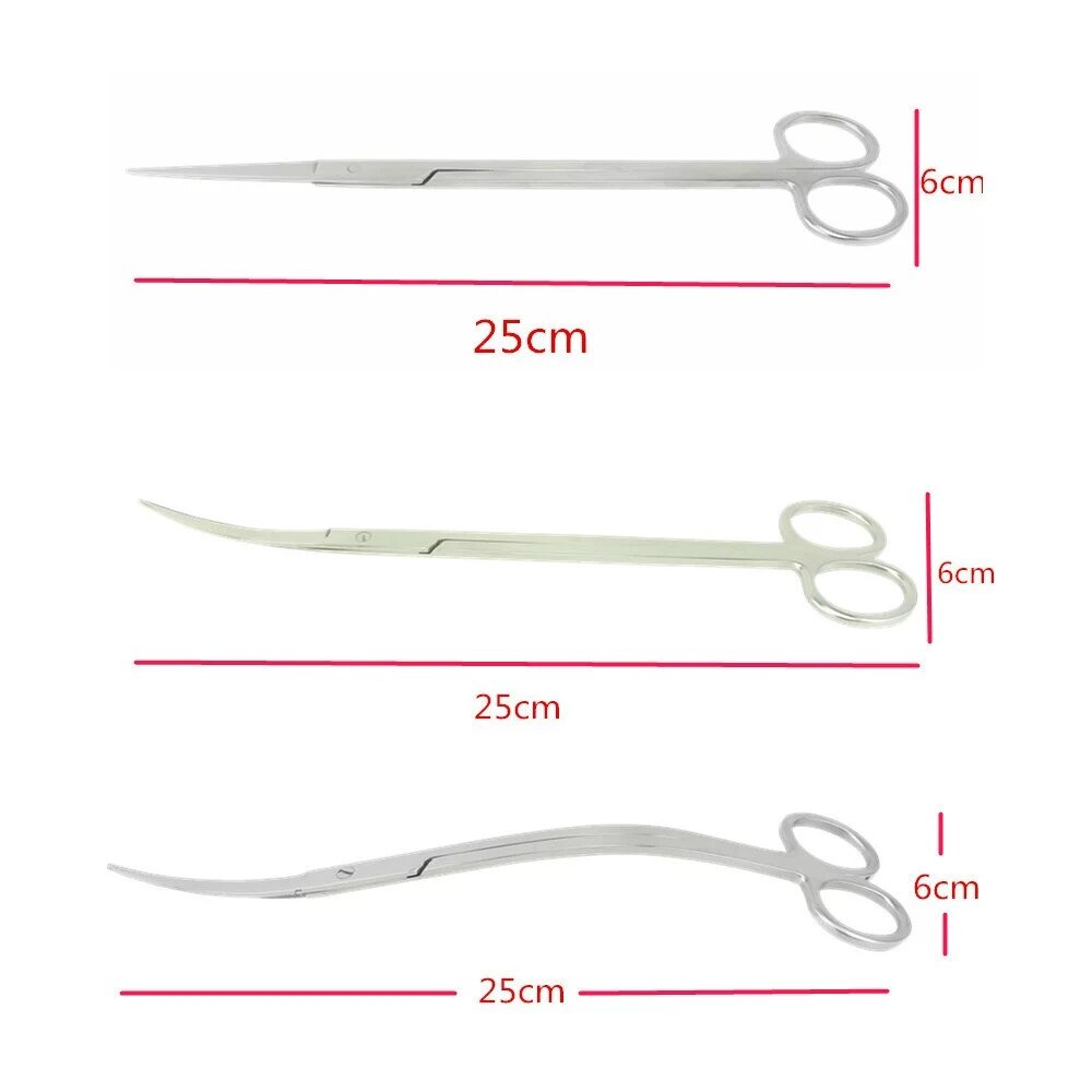 3/5pcs Aquarium Tank Tools Kit Aquascaping Fish Tank Aquatic Plants Long Tweezers Scissors Stainless Steel Maintenance Tool