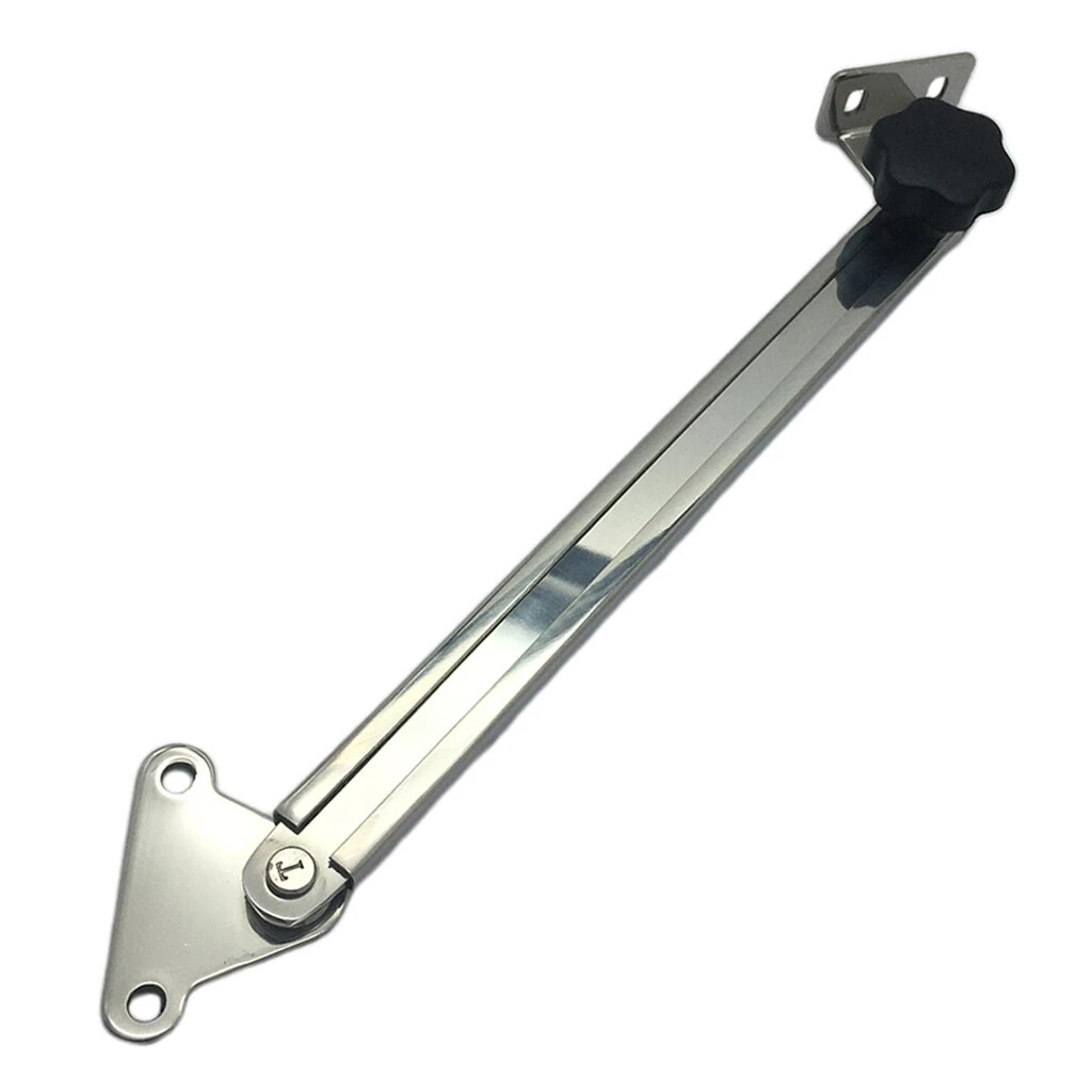 Boat Hatch Lid Stay, Support and Adjuster, 316 SS Stainless Steel, Telescoping Hatch/Window Adjuster and Stay Support