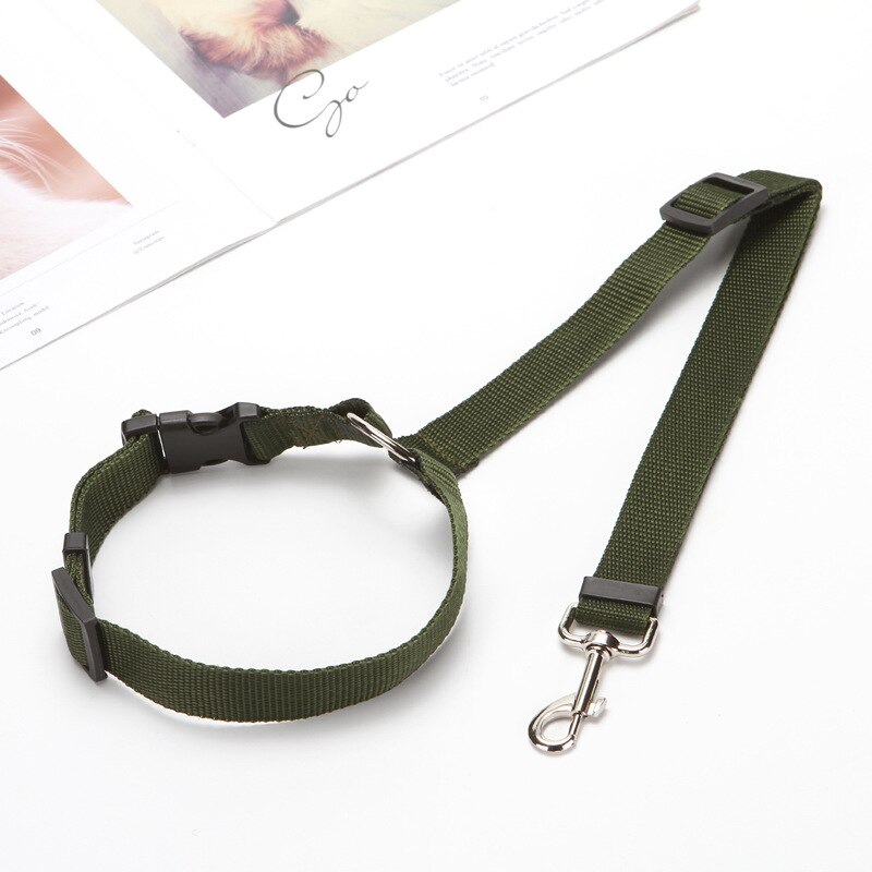 Huisdier Hond Autogordel Verstelbare Lead Leash Harness Voor Kleine Honden Kitten Supplies Pet Accessoires Puppy Seat Lead Leash: Green