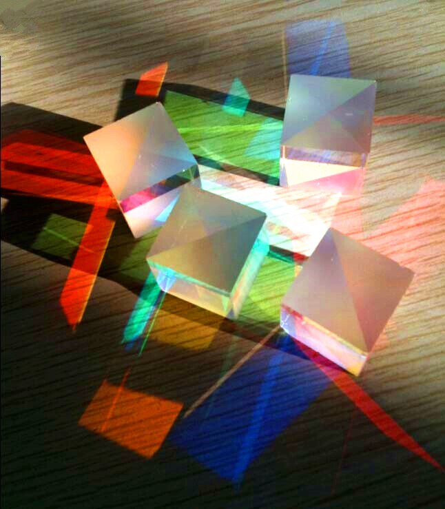 10 Stuks Defecte Cross Dichroic X-Cube Prism Rgb Combiner Splitter Optische Glas Vierkante Prisma Party Home Decoratie Diy