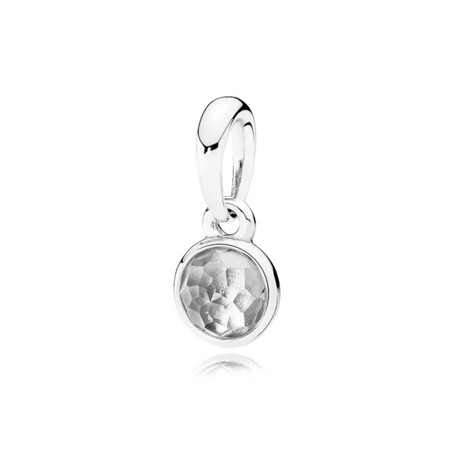 100% 925 Sterling MARCH DROPLET NECKLACE PENDANTJULY DROPLET NECKLACE PENDANT FEBRUARY DROPLET NECKLACE PENDANT Dangle Charm: 390396RC