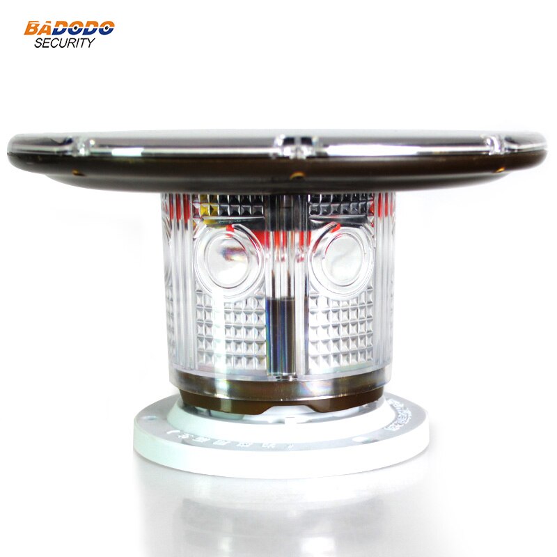 Rain-proof Optically Controlled No Switch Solar Warning alarm lamp light max distance 2000m 3600mAh battery wireless alarm lamp