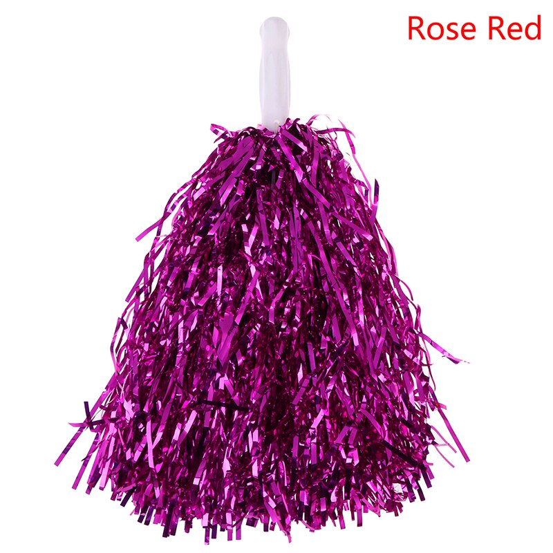 1PC 20CM Cheer Dance Sport Competition Cheerleading Pom Poms Flower Ball For for Football Basketball Match Pompon Children Use: Rose