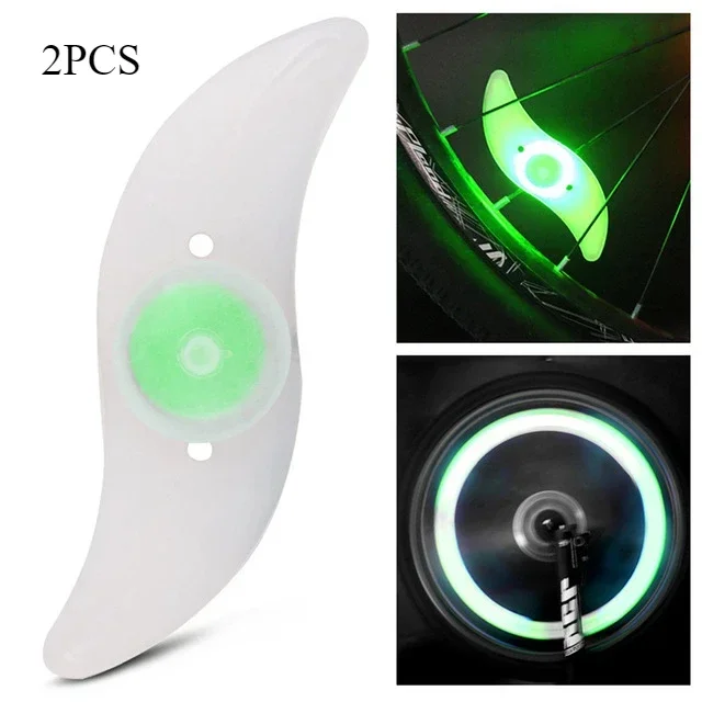 LED Fahrrad Rad Licht wasserdicht Fahrrad Nacht Sicherheit Radfahren Warnrad Speichen Licht 3 Modi Fahrrad dekorative Ausrüstung: green