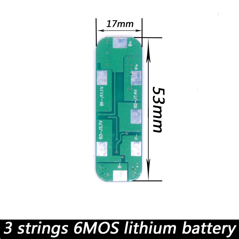 Liitokala 12V 6MOS Lithium Batterij Bescherming Boord 3S 10.8V 11.1 12.6V 18650 Lithium Batterij Voltage Bescherming printplaat