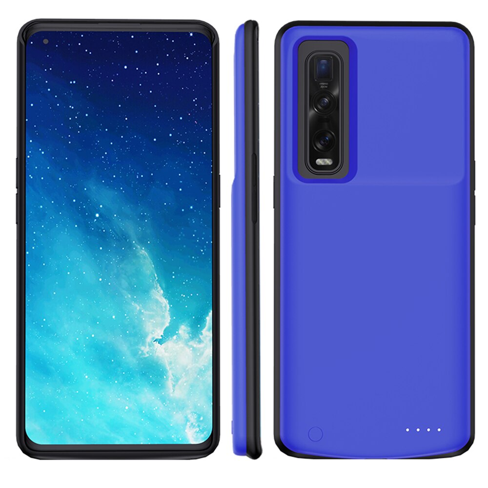 Silm Siliconen Shockproof Acculader Case Voor Oppo Vinden X2 Pro Batterij Case Vinden X2 Power Bank Batterij Opladen Cover