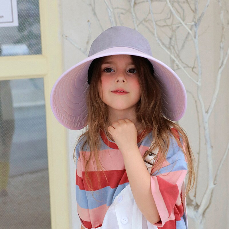 super big brim protect kids children hat cap