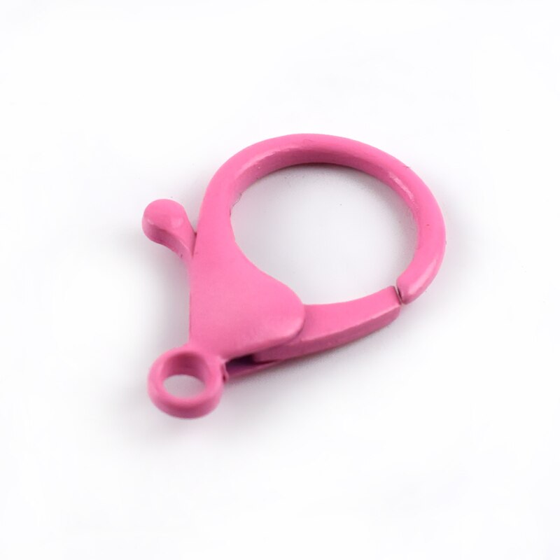 20/40 stuks 35mm kreeftengespen kleurrijke sleutelhanger veerhaak hondenhalsband gespen sleutelhanger handtas hanger decoratie  bf281: 35mm-20 stuks / Roze