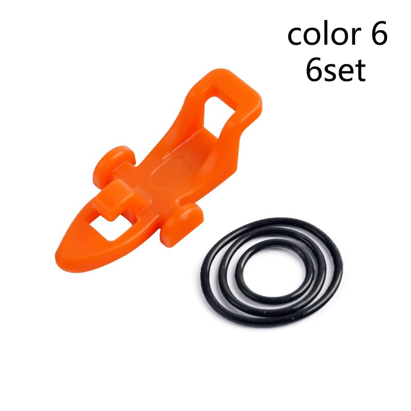 Juego de 6 ganchos de pesca de plástico, Soporte seguro, accesorios para señuelos, mantenimiento seguro para caña de pescar, herramienta de lanzamiento de cebo: color 6